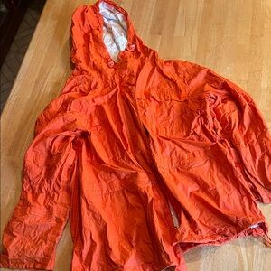 Hilary Radley Orange Hooded Scrunchable Windbreaker Jacket
